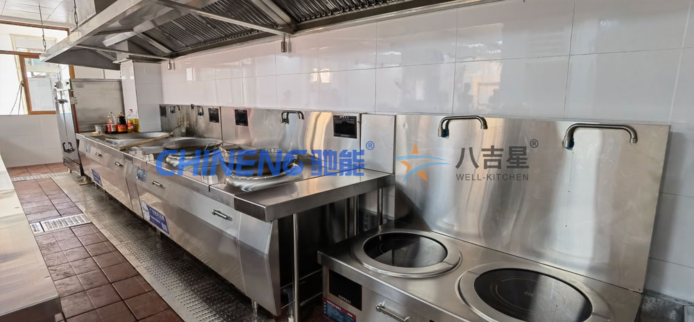 小型中餐厅中餐厅厨房工程3d效果图