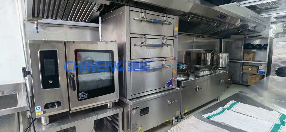 多菜品中型中餐厅中餐厅厨房工程3d效果图