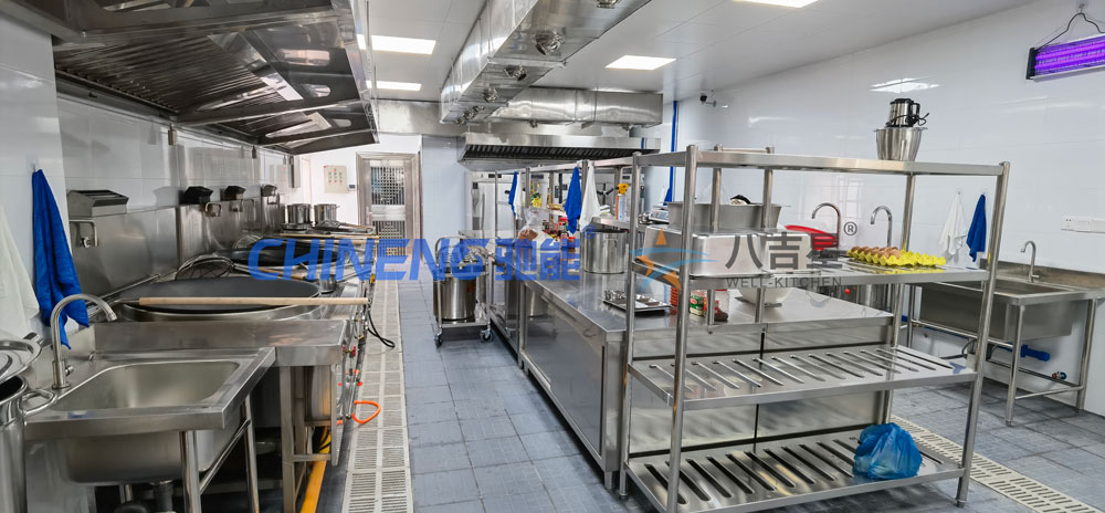 多菜品中型中餐厅中餐厅厨房工程3d效果图