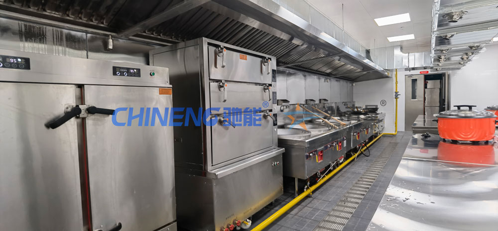 多菜品中型中餐厅中餐厅厨房工程3d效果图