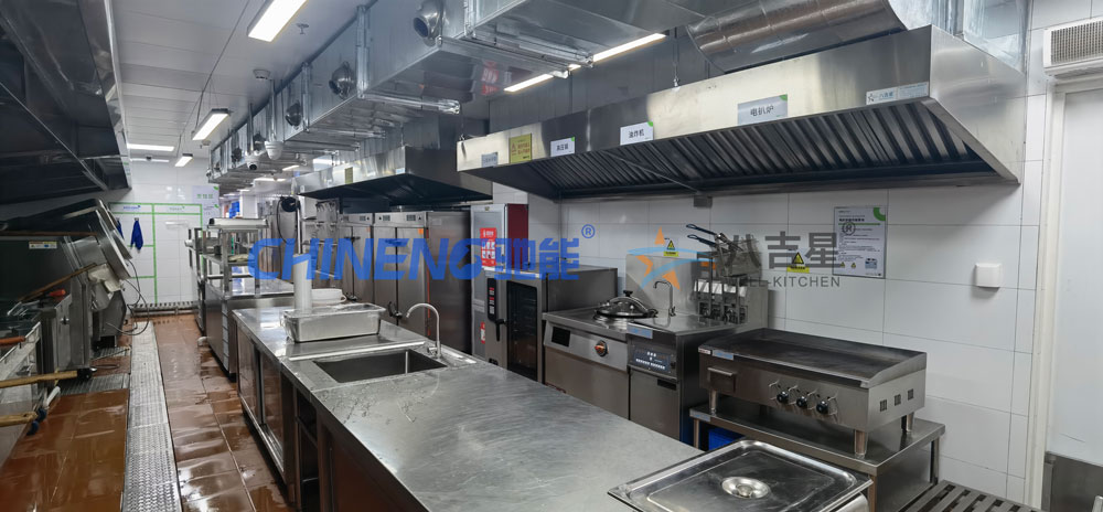 中型中餐厅中餐厅厨房工程3d效果图