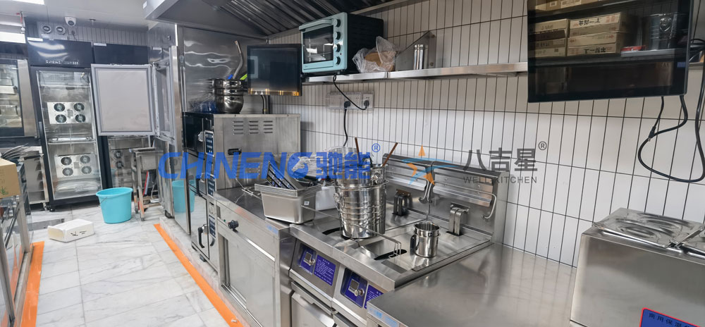 中型中餐厅中餐厅厨房工程3d效果图